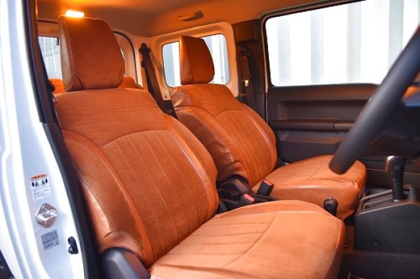 画像3: 【ジムニーJB64 JB74 JC74 】シートカバー ヴィンテージDX コーデュロイ　ブラウン (3)