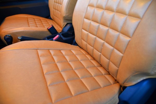 画像3: 【ジムニーJB64 JB74 】シートカバー ヴィンテージ　ワッフル (3)