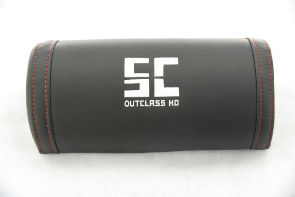 画像2: ネックパット　ブラックレッドステッチ (2)