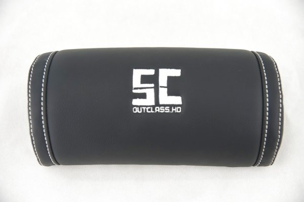 画像2: ネックパット　ブラックホワイトステッチ (2)