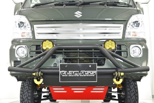 画像1: キャリイ DA16 フロントアイアンバンパーガード　フック付き (1)